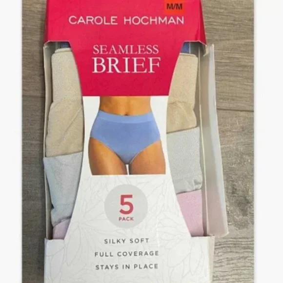 Midnight by Carole Hochman, Intimates & Sleepwear, Carole Hochman Womens  Soft Underwear Seamless Briefs Panties Small 5 Pack